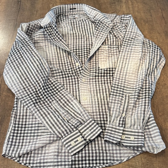 Phat Farm Men's Gray and White Plaid Shirt - Picture 1 of 2